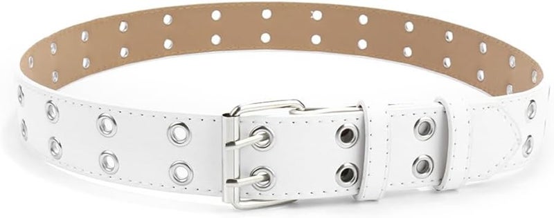 Toptim Set of 4 Kids Double Grommet Belt for Girls and Boys, Punk PU Leather Kids Studded Holes Belt for Jeans Pants - Image 5